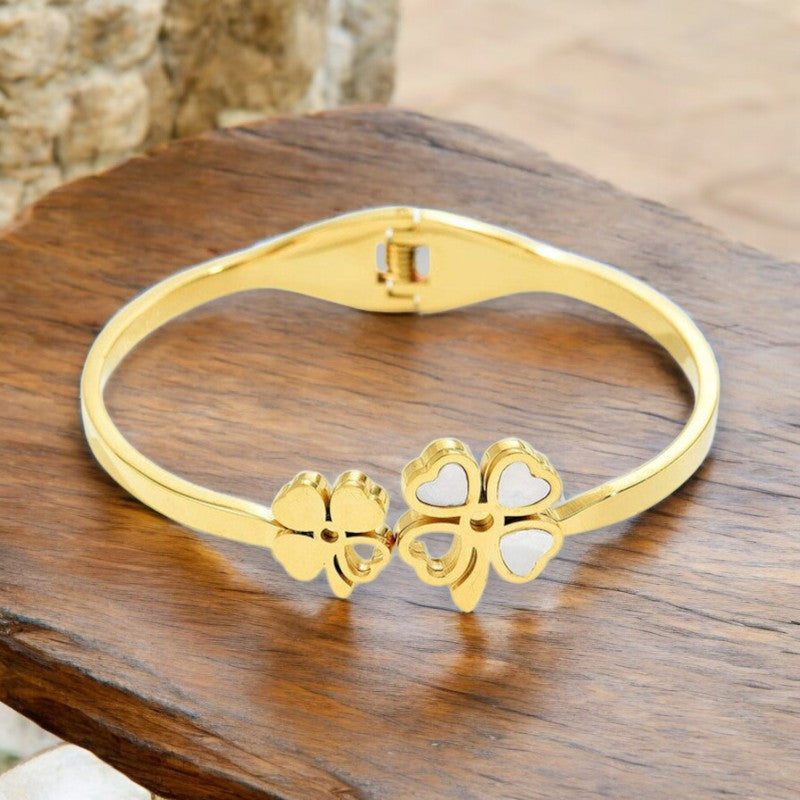 Double Flower Bracelet | Italian Gold Plated - SACH JEWELS