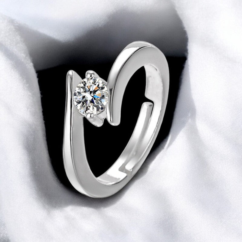 Women Elegant Diamond Ring | Italian Silver Plated - SACH JEWELS