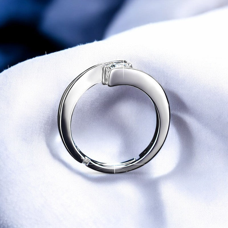Women Elegant Diamond Ring | Italian Silver Plated - SACH JEWELS
