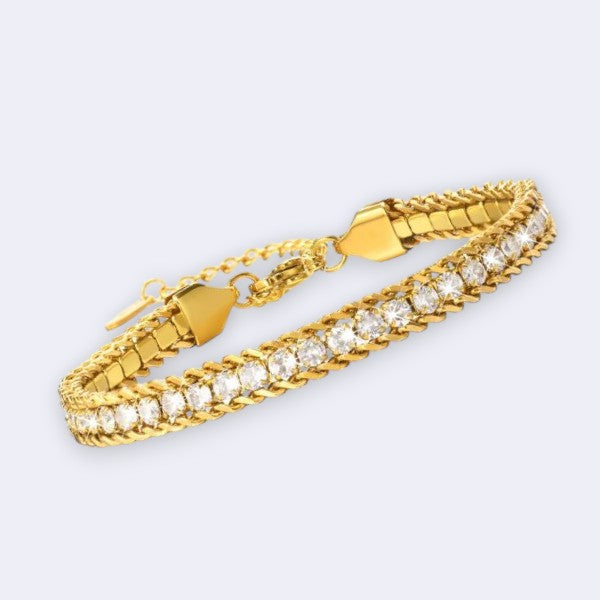 Elegant Diamond Studded Bracelet | Italian Gold Plated - SACH JEWELS