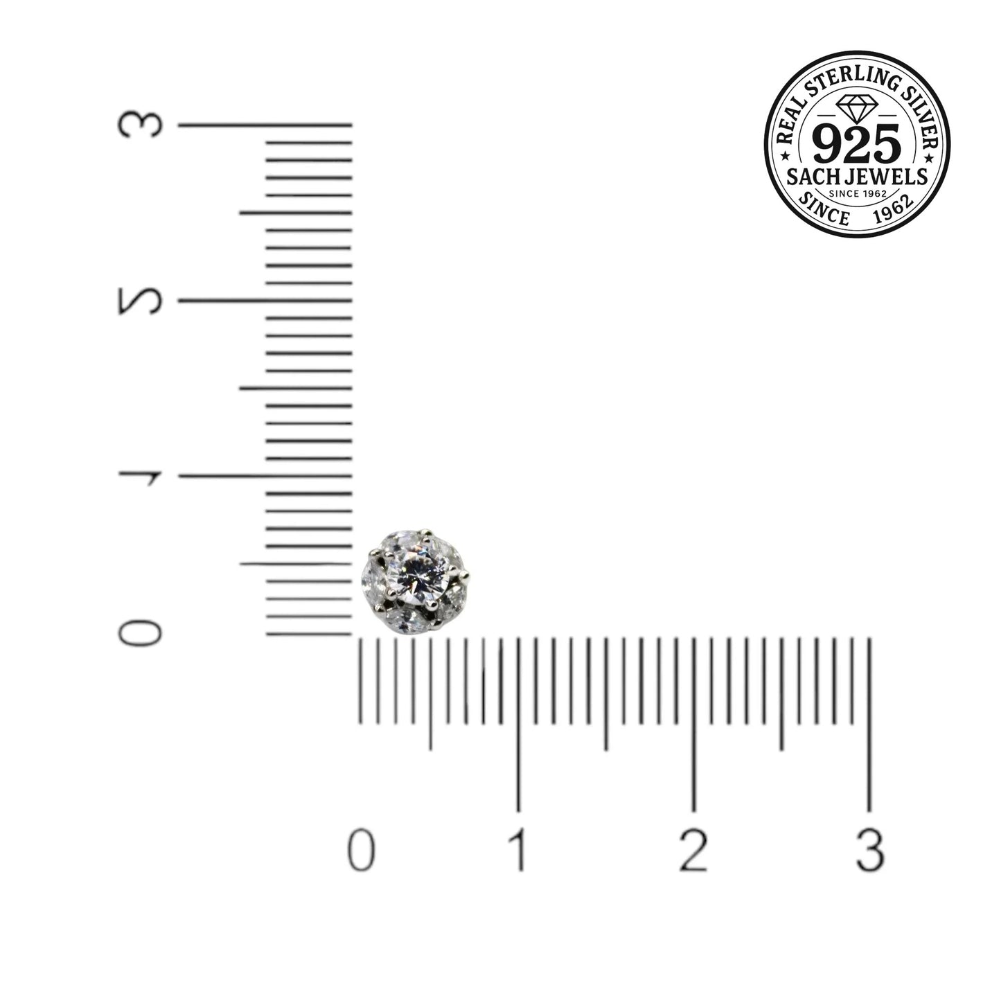 Lil Diamond Stud Earrings| 925 Sterling Silver SACH JEWELS