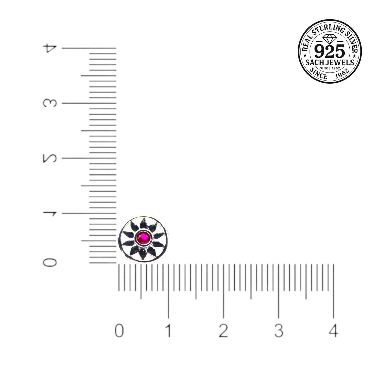 Pink Studded Diamond Stud Earrings | 925 Sterling Silver SACH JEWELS