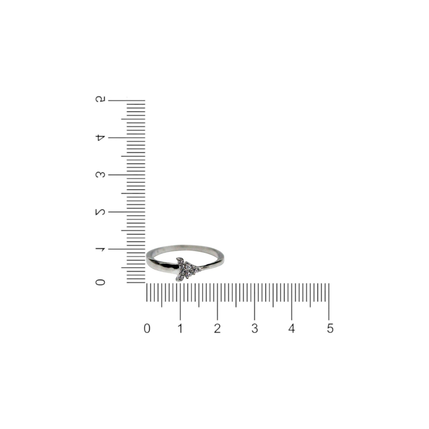 Arrow Spot Diamond Stud Ring | 925 Sterling Silver - SACH JEWELS