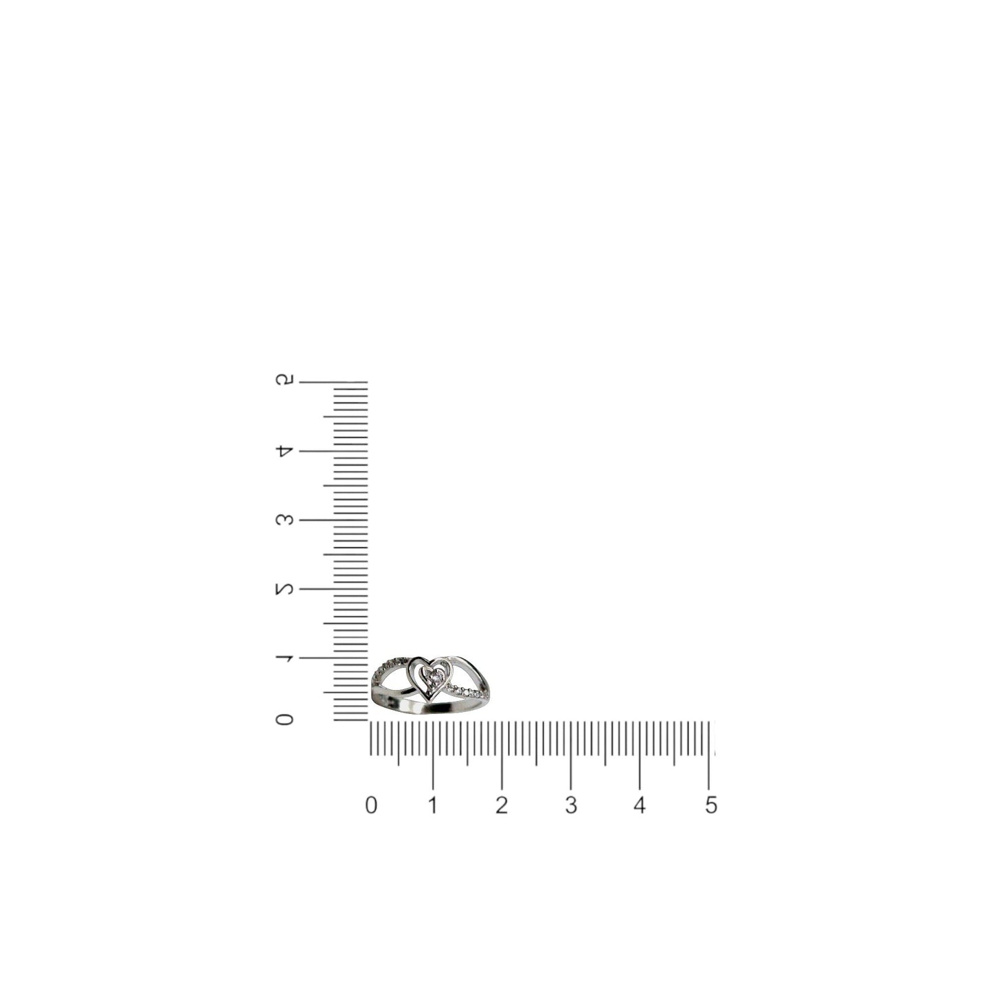 Diamond Heart Studded Ring | 925 Sterling Silver - SACH JEWELS