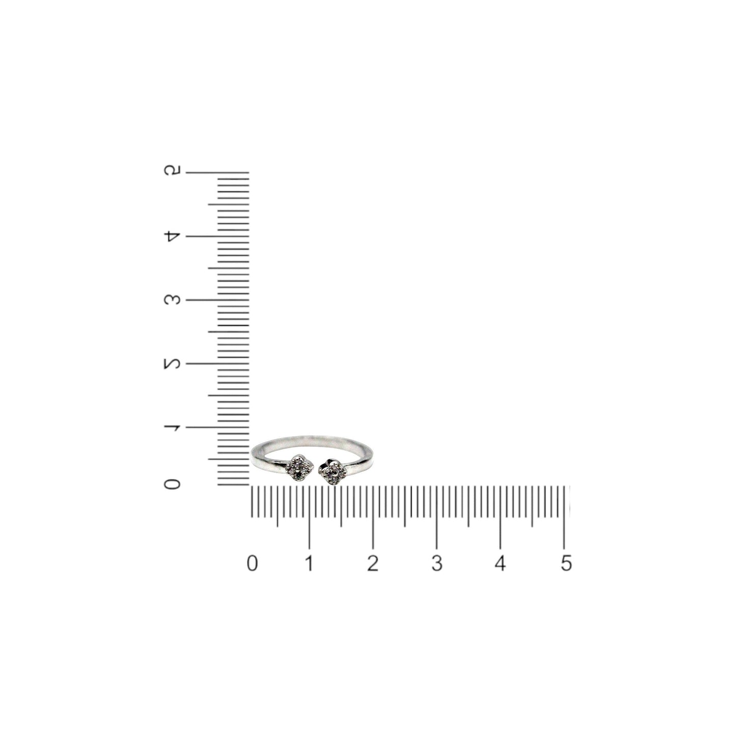 Double Spot Studded Ring | 925 Sterling Silver - SACH JEWELS