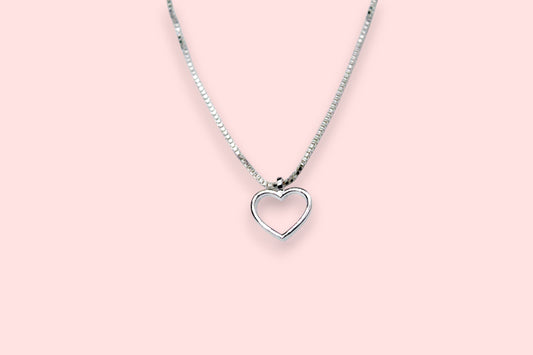 Silver Heart Necklace | 925 Sterling Silver - SACH JEWELS