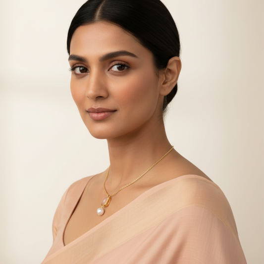 Chic Pearl Charm Necklace | Italian Gold Plated SACH JEWELS