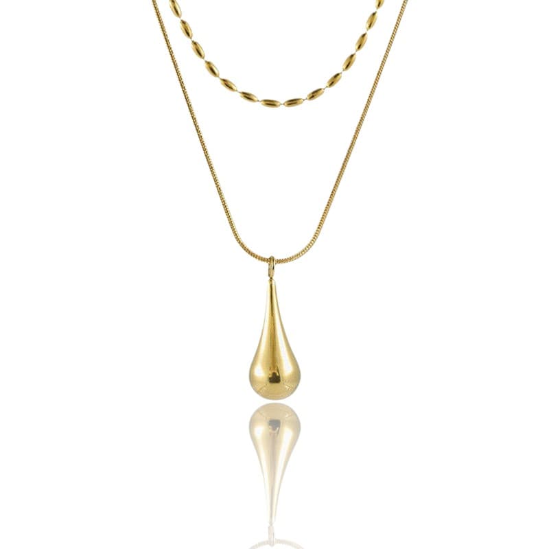 Tear Drop Pendant Necklace | Italian Gold Plated SACH JEWELS
