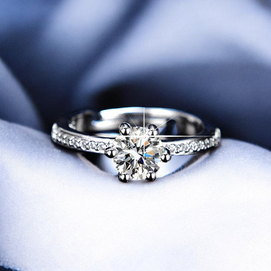 Women Graceful Diamond Ring | Italian Silver Plated - SACH JEWELS