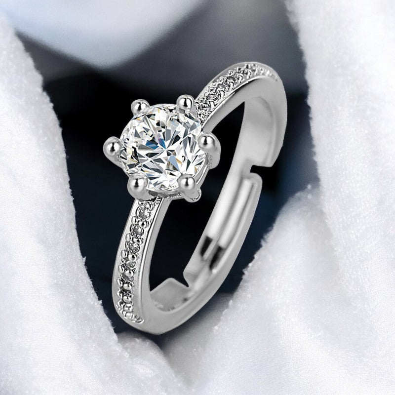 Women Graceful Diamond Ring | Italian Silver Plated - SACH JEWELS