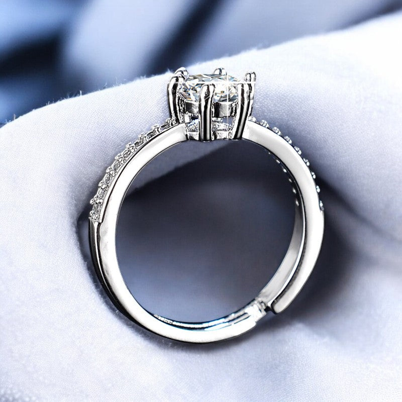 Women Graceful Diamond Ring | Italian Silver Plated - SACH JEWELS