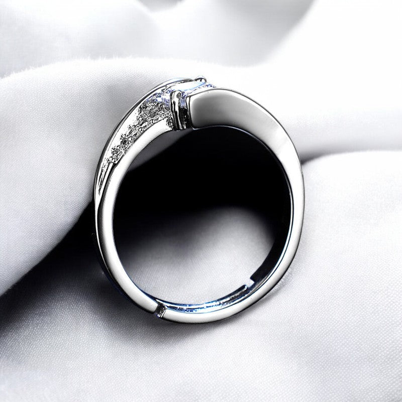 Graceful Diamond Ring | Italian Silver Plated - SACH JEWELS