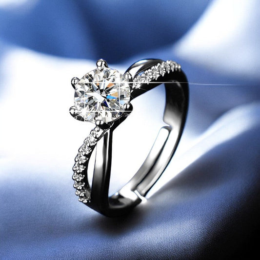 Gorgeous Diamond Italian Silver Plated Ring | Italian Silver Plated - SACH JEWELS