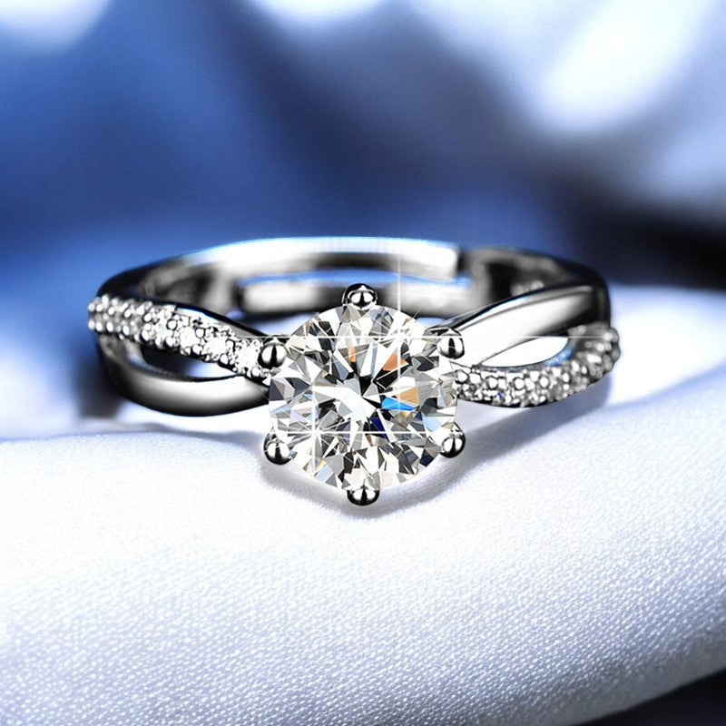 Gorgeous Diamond Italian Silver Plated Ring | Italian Silver Plated - SACH JEWELS