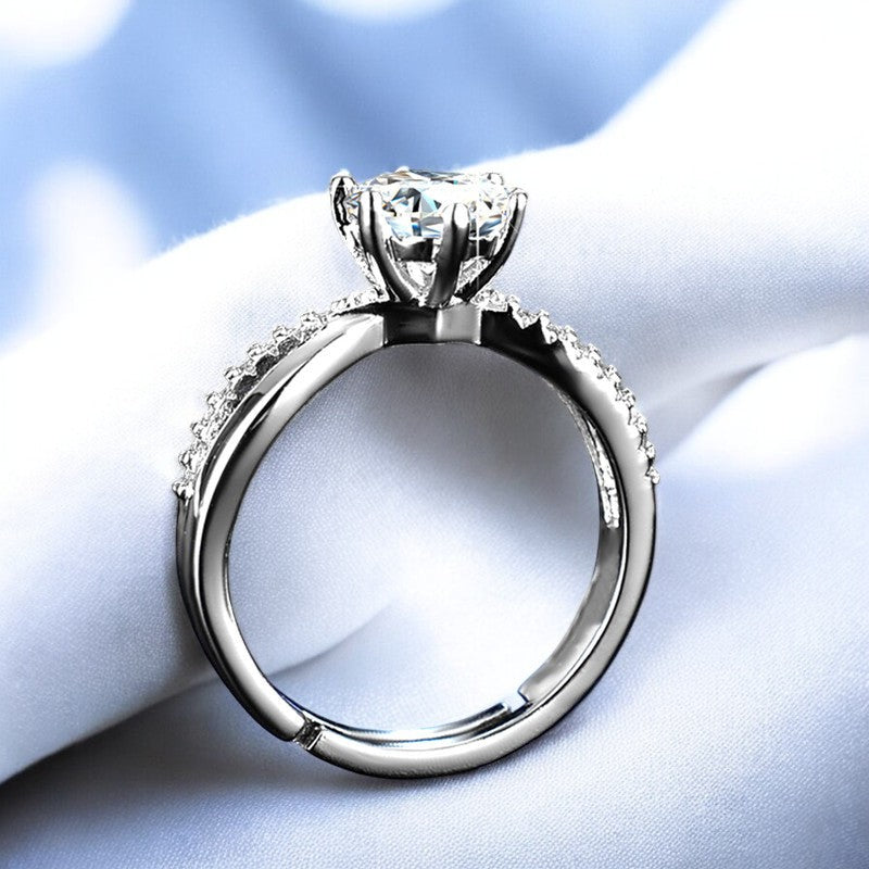 Gorgeous Diamond Italian Silver Plated Ring | Italian Silver Plated - SACH JEWELS