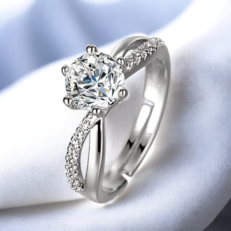 Gorgeous Diamond Italian Silver Plated Ring | Italian Silver Plated - SACH JEWELS