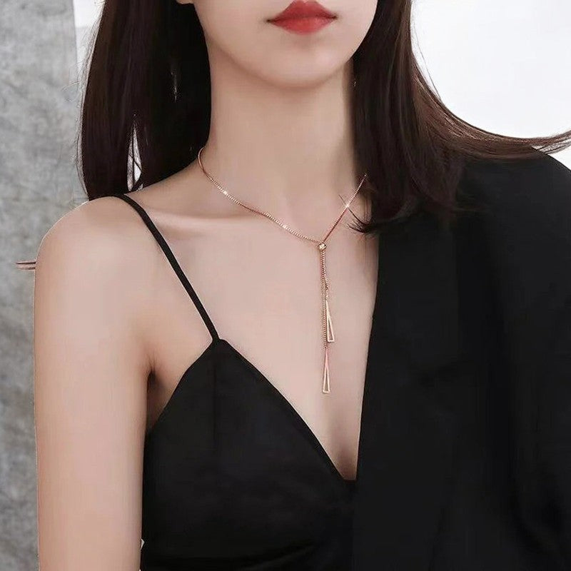 Stylish Necklace | Rose Gold Plated - SACH JEWELS