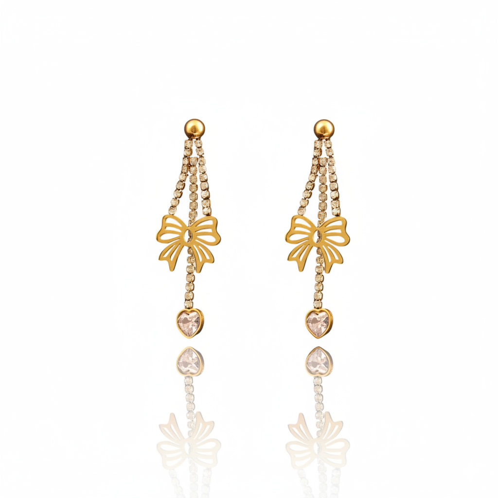Twilight Bow Drop Earrings | Italian Gold Plated SACH JEWELS