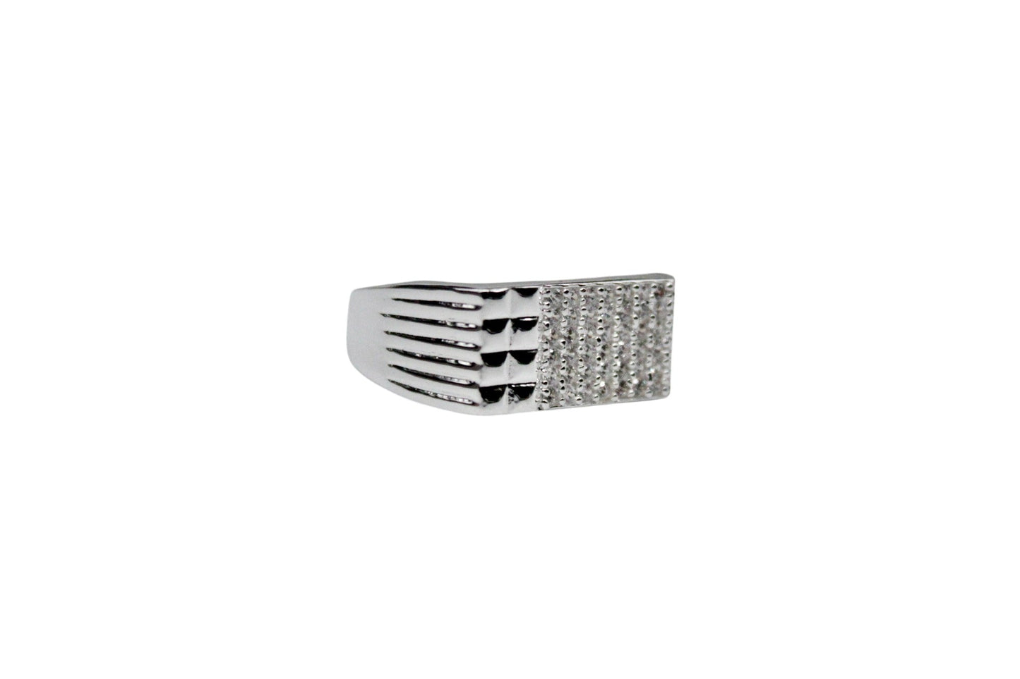 Diamond studded Men's Ring | 925 Sterling Silver - SACH JEWELS