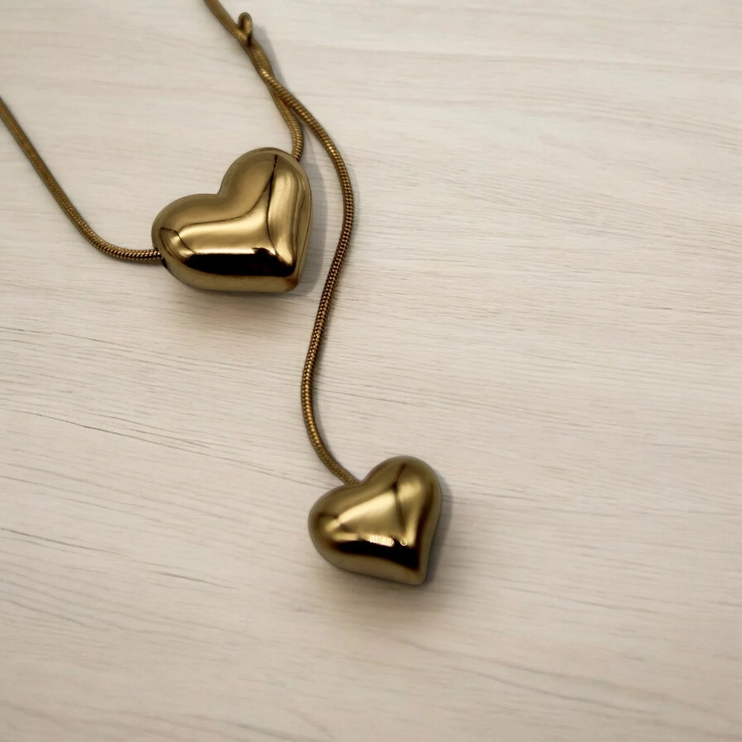 Double Heart Necklace| Italian Gold Plated - SACH JEWELS