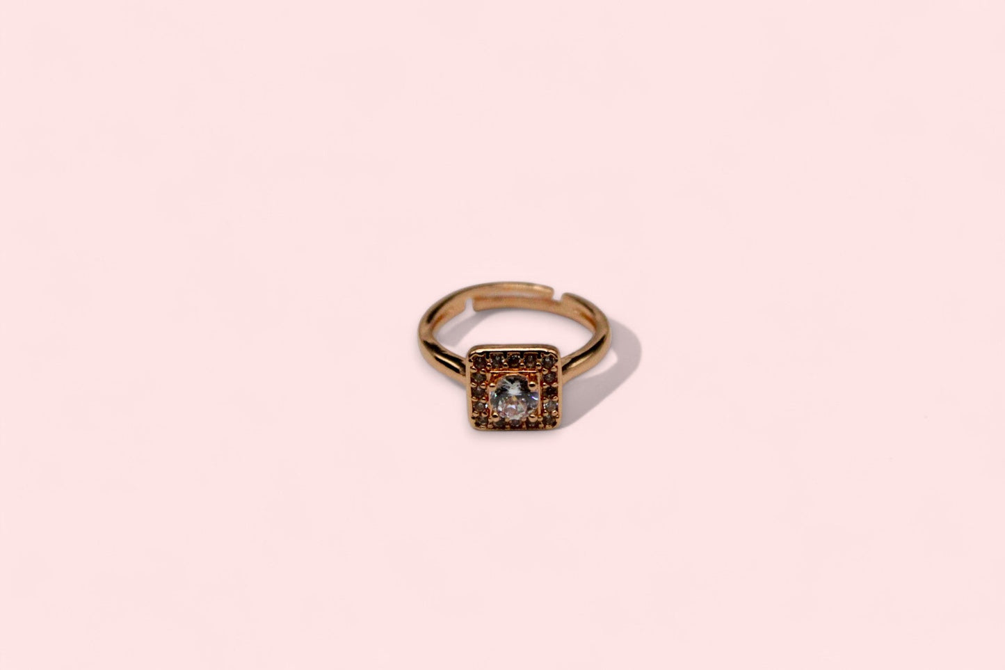 Diamond Stud Ring | Rose Gold Plated - SACH JEWELS