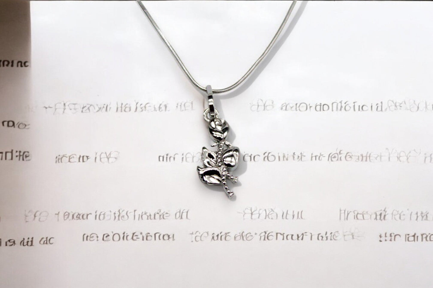 Rose Diamond Necklace | 925 Sterling Silver - SACH JEWELS