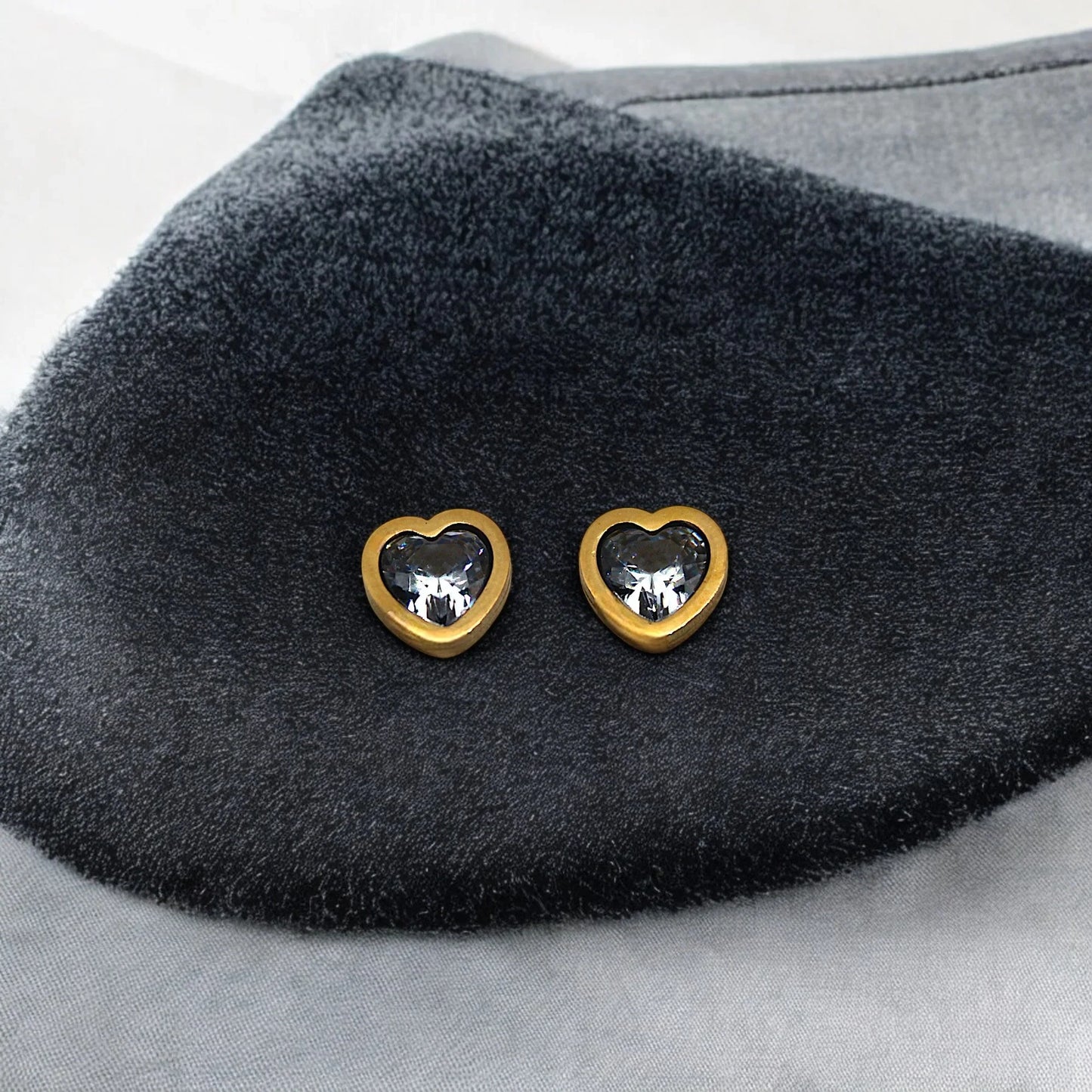 Sapphire Heart Pendant Set | Italian Gold Plated - SACH JEWELS
