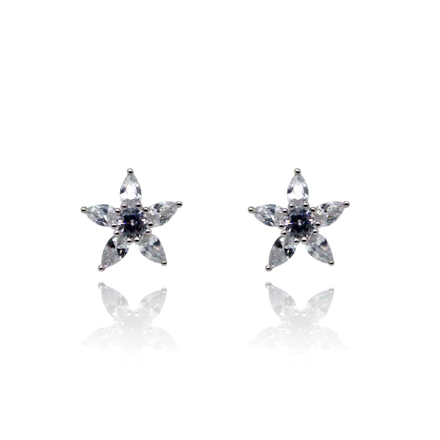 Star Diamond Studded Stud Earrings | 925 Sterling Silver SACH JEWELS