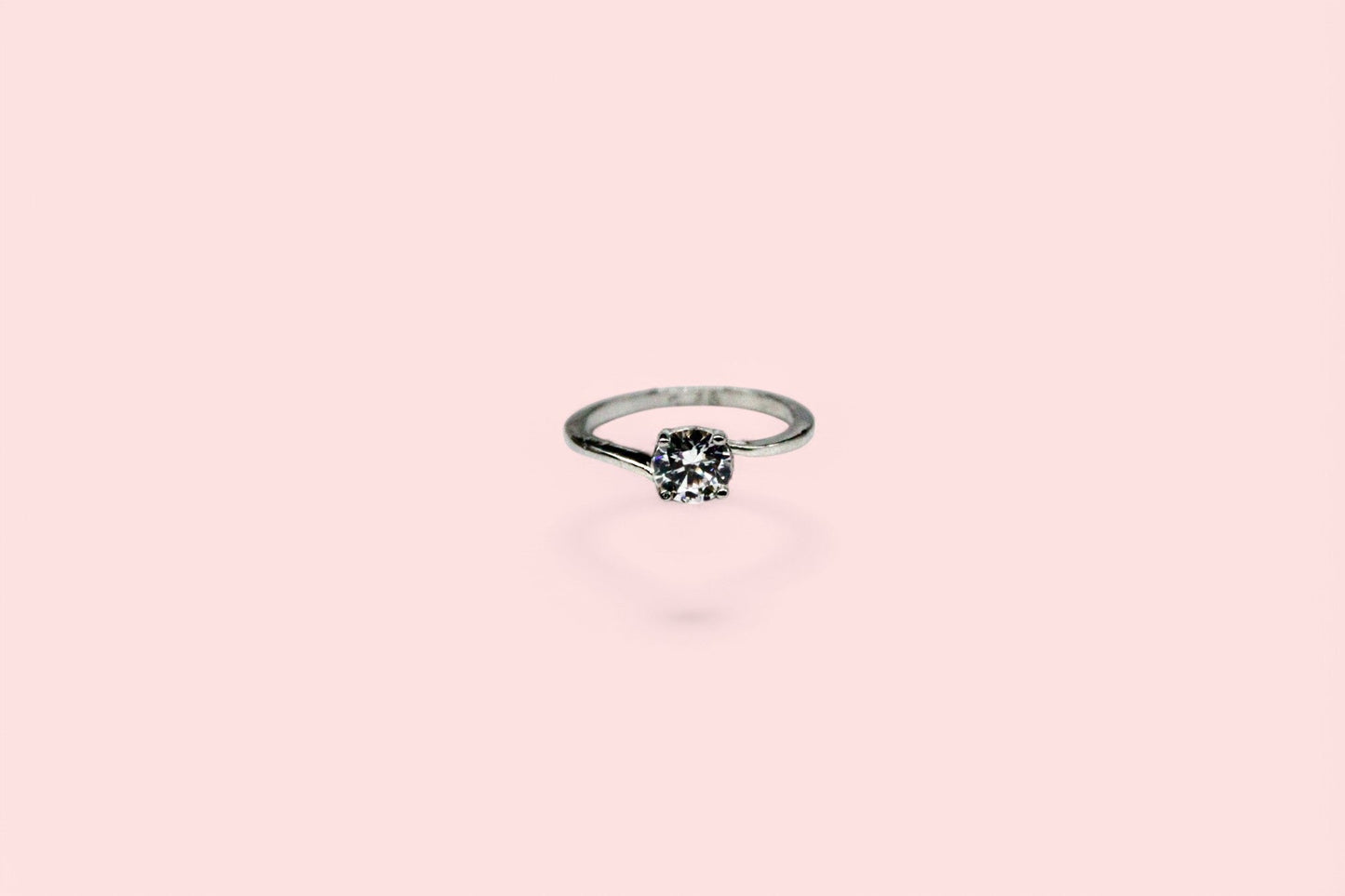 Ovoid Diamond Stud Ring | 925 Sterling Silver - SACH JEWELS