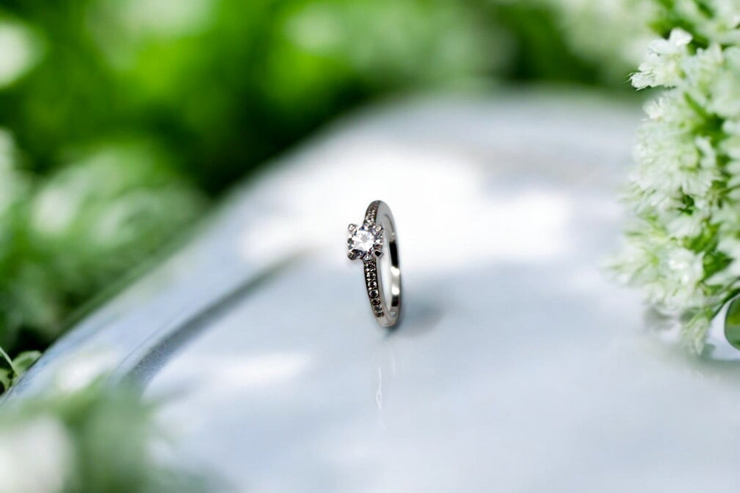 Ovoid Diamond Studded Ring | 925 Sterling Silver - SACH JEWELS