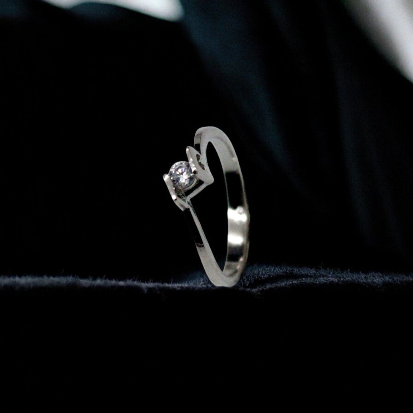 Square Diamond Studded Ring | 925 Sterling Silver - SACH JEWELS