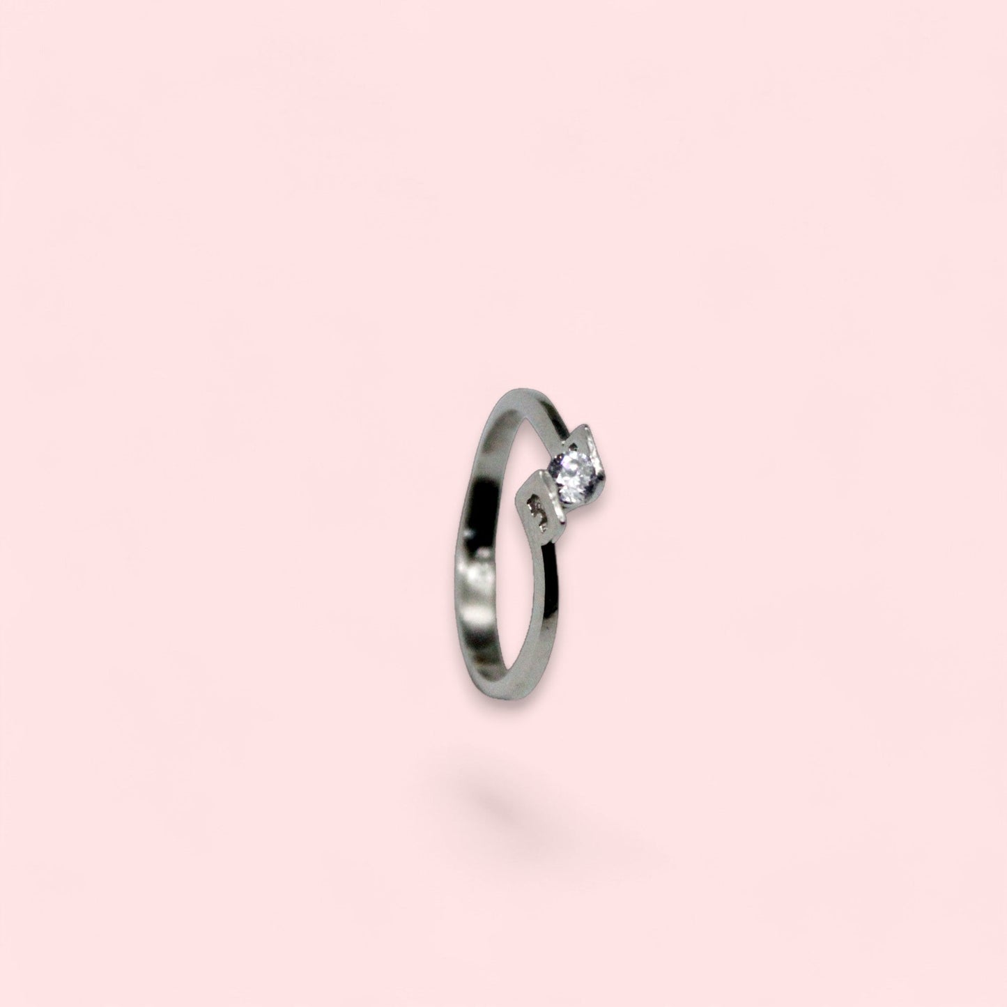 Square Diamond Studded Ring | 925 Sterling Silver - SACH JEWELS