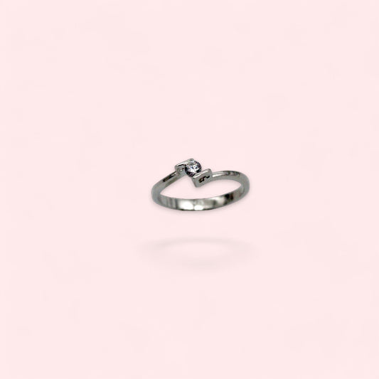 Square Diamond Studded Ring | 925 Sterling Silver - SACH JEWELS