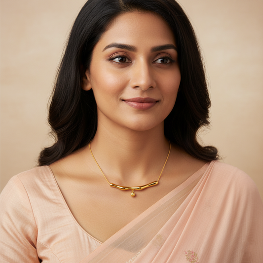 Amore Golden Grace Drop Pendant Necklace | Italian Gold Plated SACH JEWELS