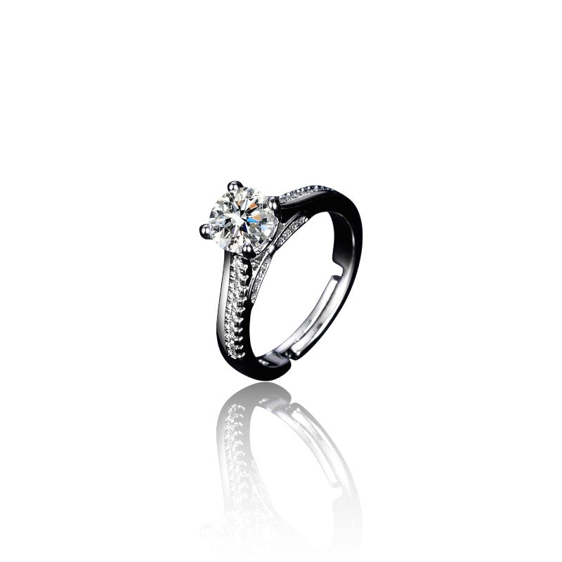 Women Elevated Diamond Ring | Italian Silver Plated SACH JEWELS