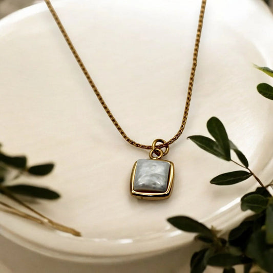 Marble Mist Pendant Set | Italian Gold Plated - SACH JEWELS