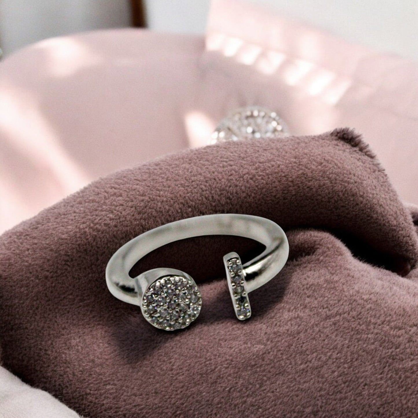 Glamour Diamond studded Ring | 925 Sterling Silver - SACH JEWELS
