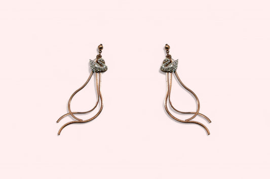Lady Rope Earrings | Rose Gold Plated - SACH JEWELS