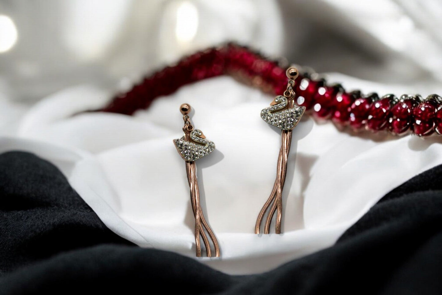 Lady Rope Earrings | Rose Gold Plated - SACH JEWELS