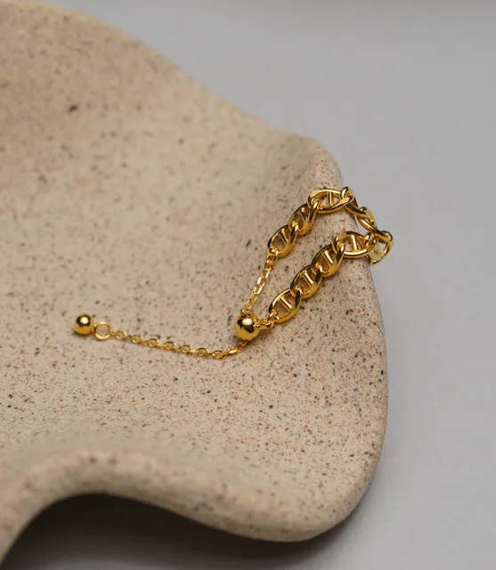 Gorgeous String Ring | Italian Gold Plated - SACH JEWELS
