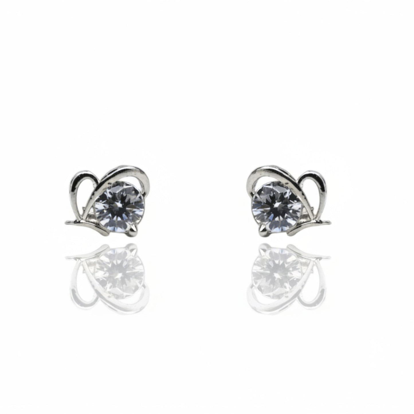 Butterfly petal diamond stud Earrings | 925 Sterling Silver SACH JEWELS