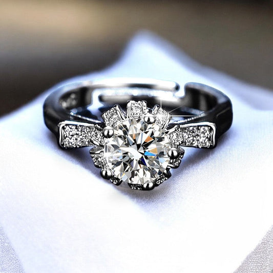 Women Stunning Diamond Ring | Italian Silver Plated - SACH JEWELS