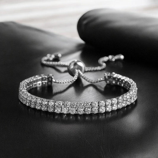 Women Timeless Diamond Bracelet | Italian Silver Plated. - SACH JEWELS