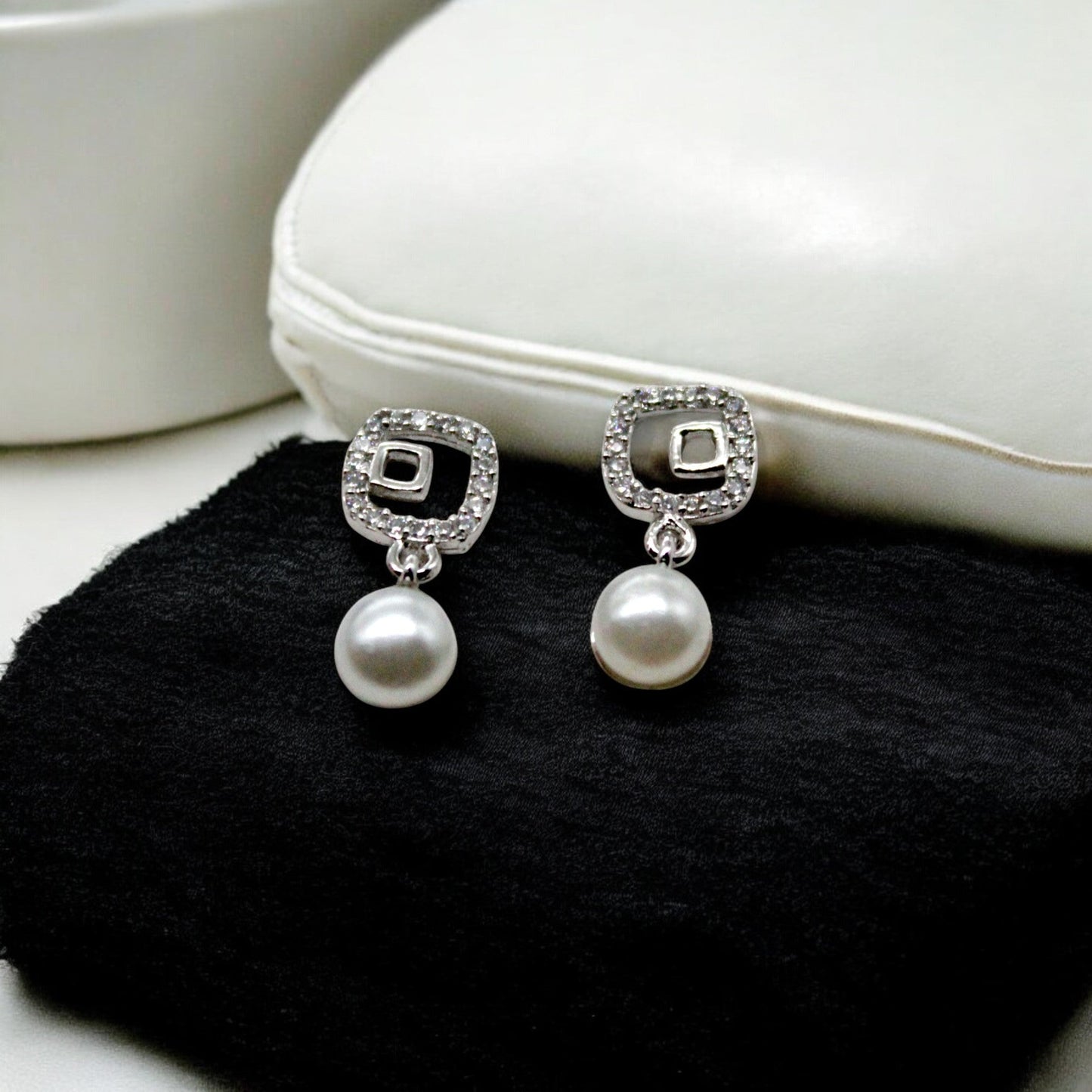 Pearl Diamond Studded Pendant Set | 925 Sterling Silver SACH JEWELS