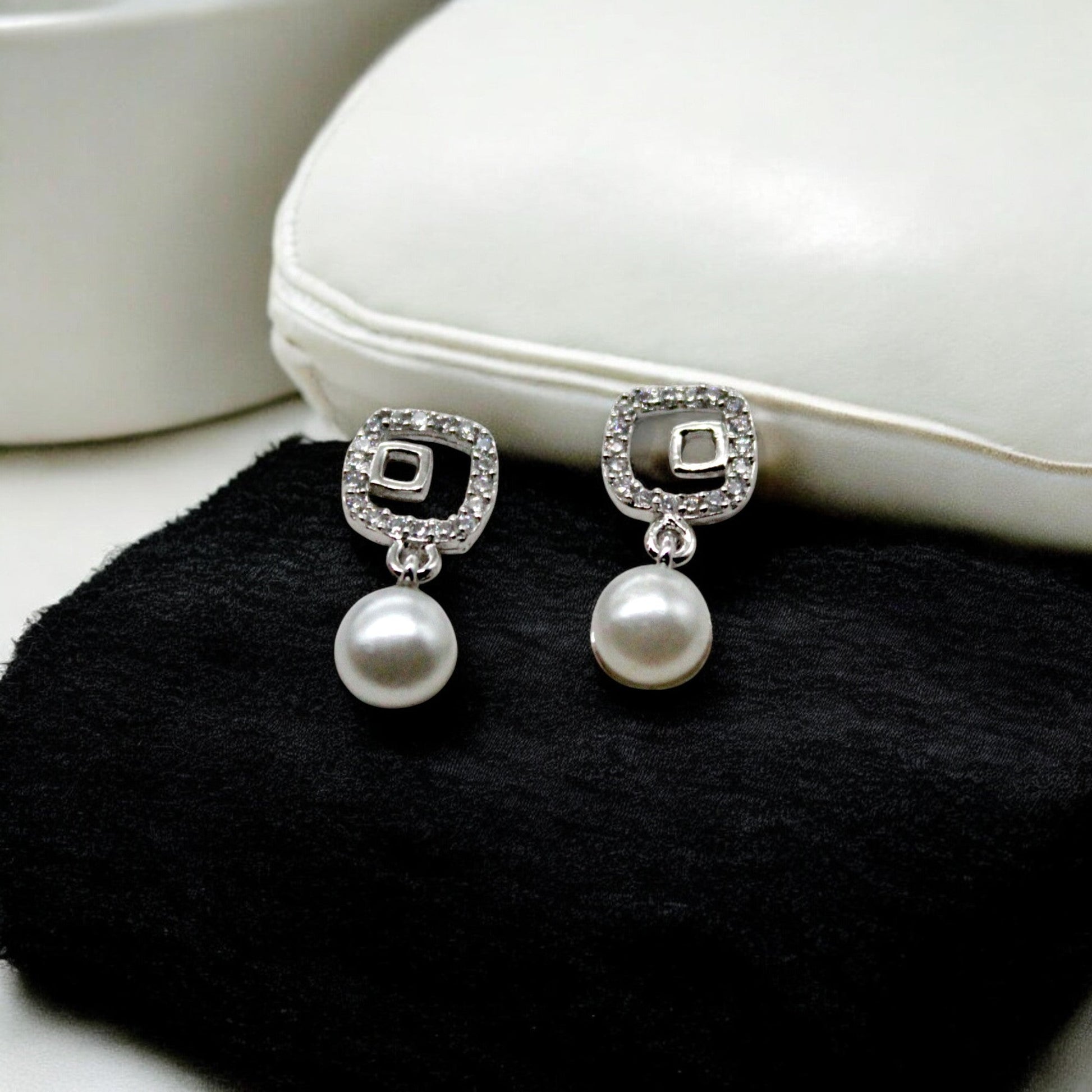 Pearl Diamond Studded Pendant Set | 925 Sterling Silver SACH JEWELS