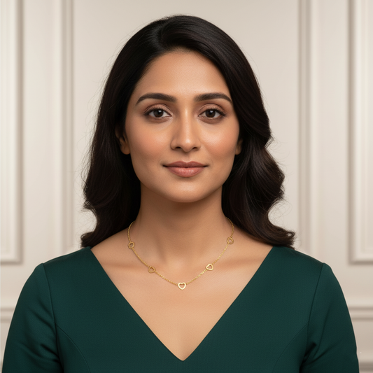 Link Heart Necklace | Italian Gold Plated SACH JEWELS