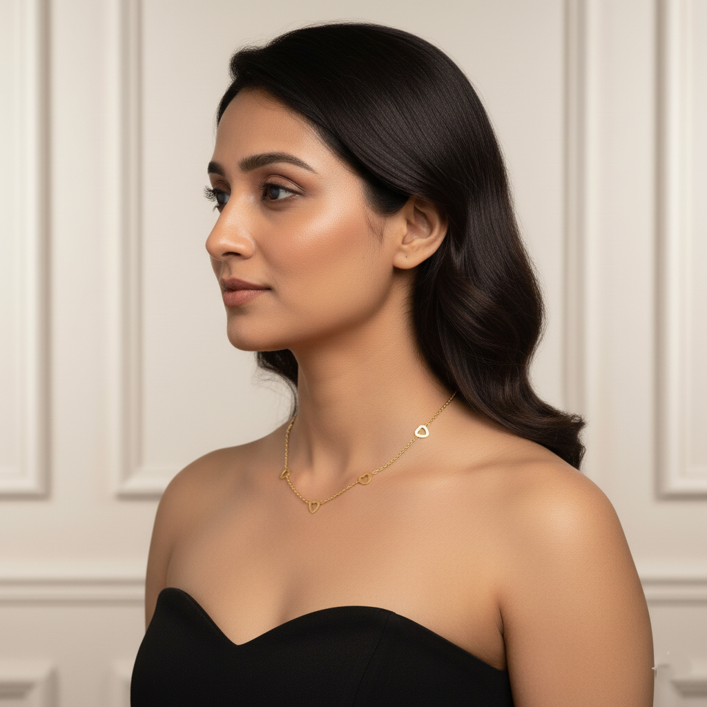 Link Heart Necklace | Italian Gold Plated SACH JEWELS