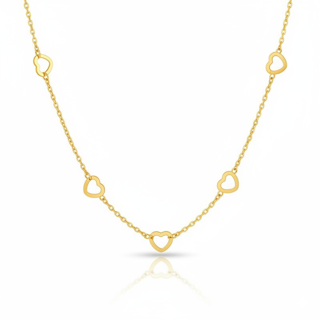 Link Heart Necklace | Italian Gold Plated SACH JEWELS