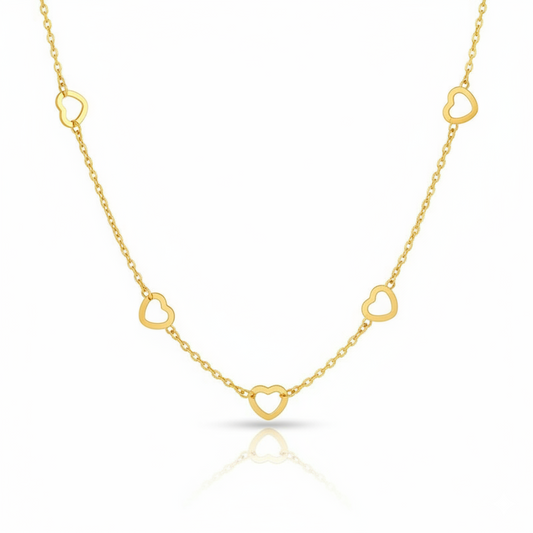 Link Heart Necklace | Italian Gold Plated SACH JEWELS