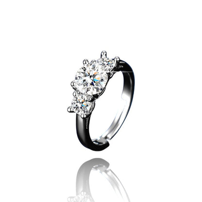 Women Triple Diamond Ring | Italian Silver Plated SACH JEWELS
